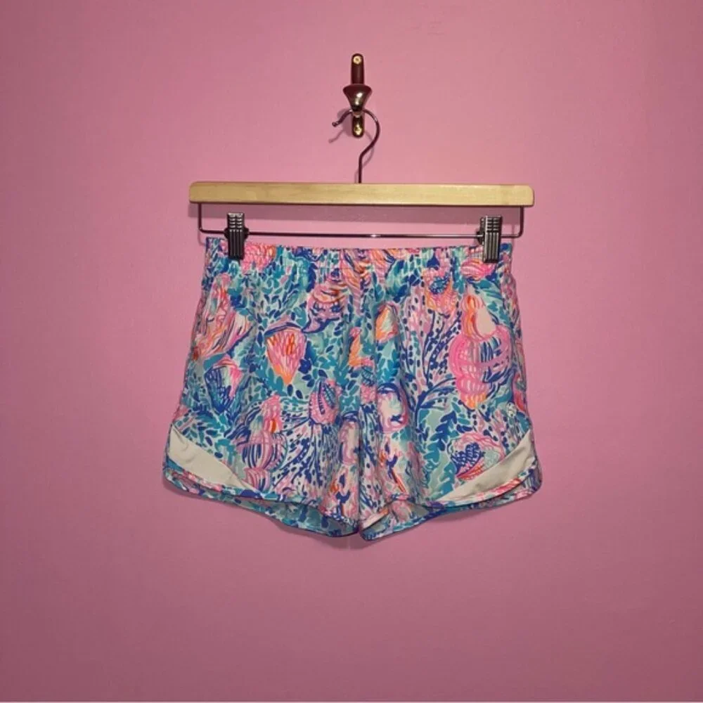 Lilly Pulitzer Shorts Women’s‎ Size XXS Pink Blue Ocean Trail 4